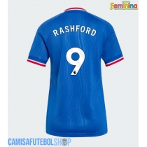 Camisa de time de futebol Manchester United Marcus Rashford #9 Replicas 2º Equipamento Feminina 2026-27 Manga Curta